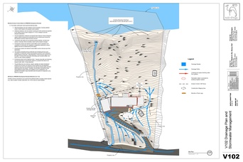 V102: Drainage Plan for 5995 Ridge Rd, Shorewood, MN 55331